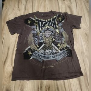 Tapout Brown Graphic Men's Shirt, Size XL